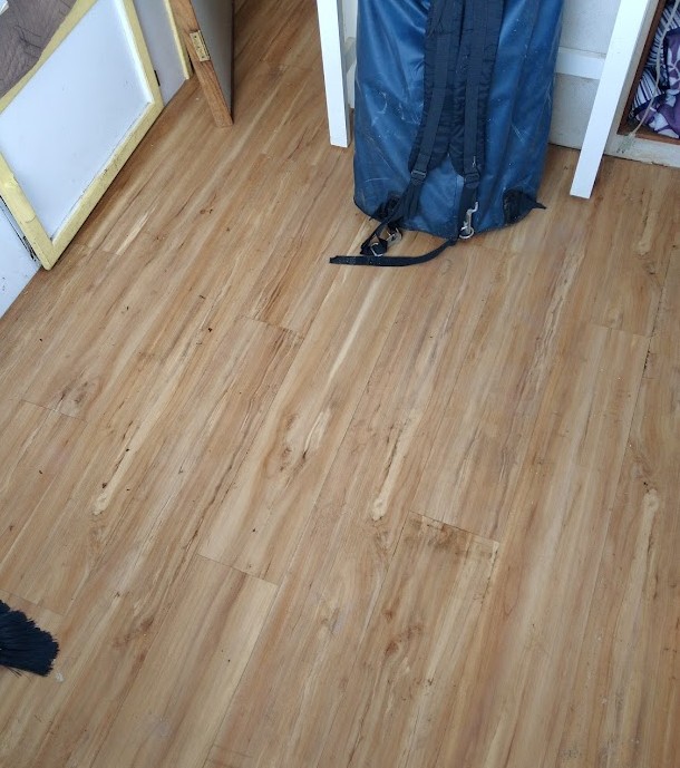 Finished vinyl plank flooring
