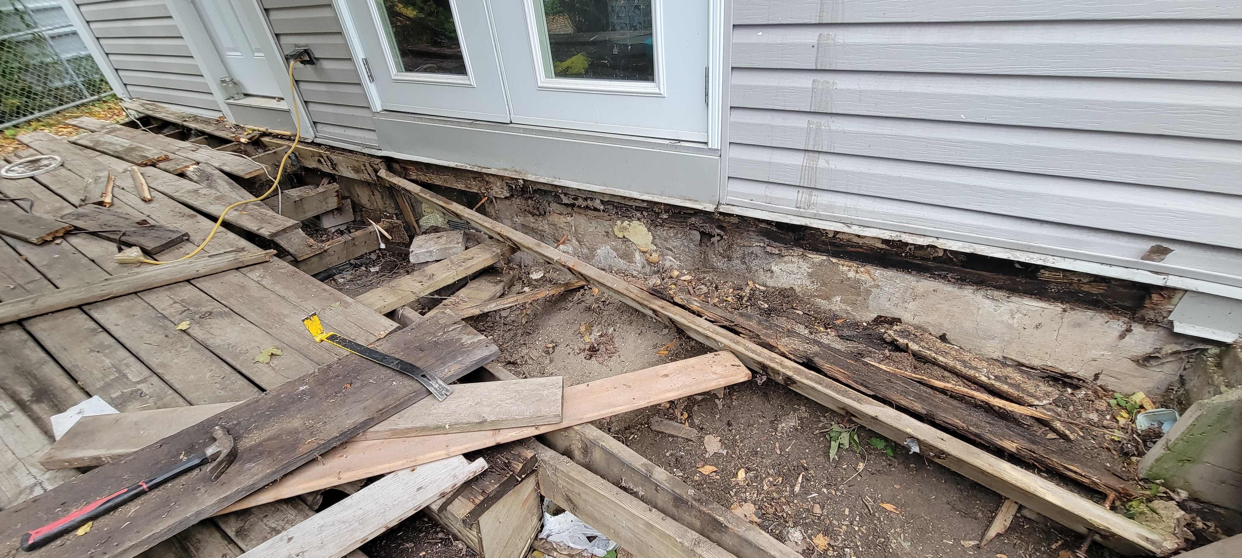 Old rotted deck