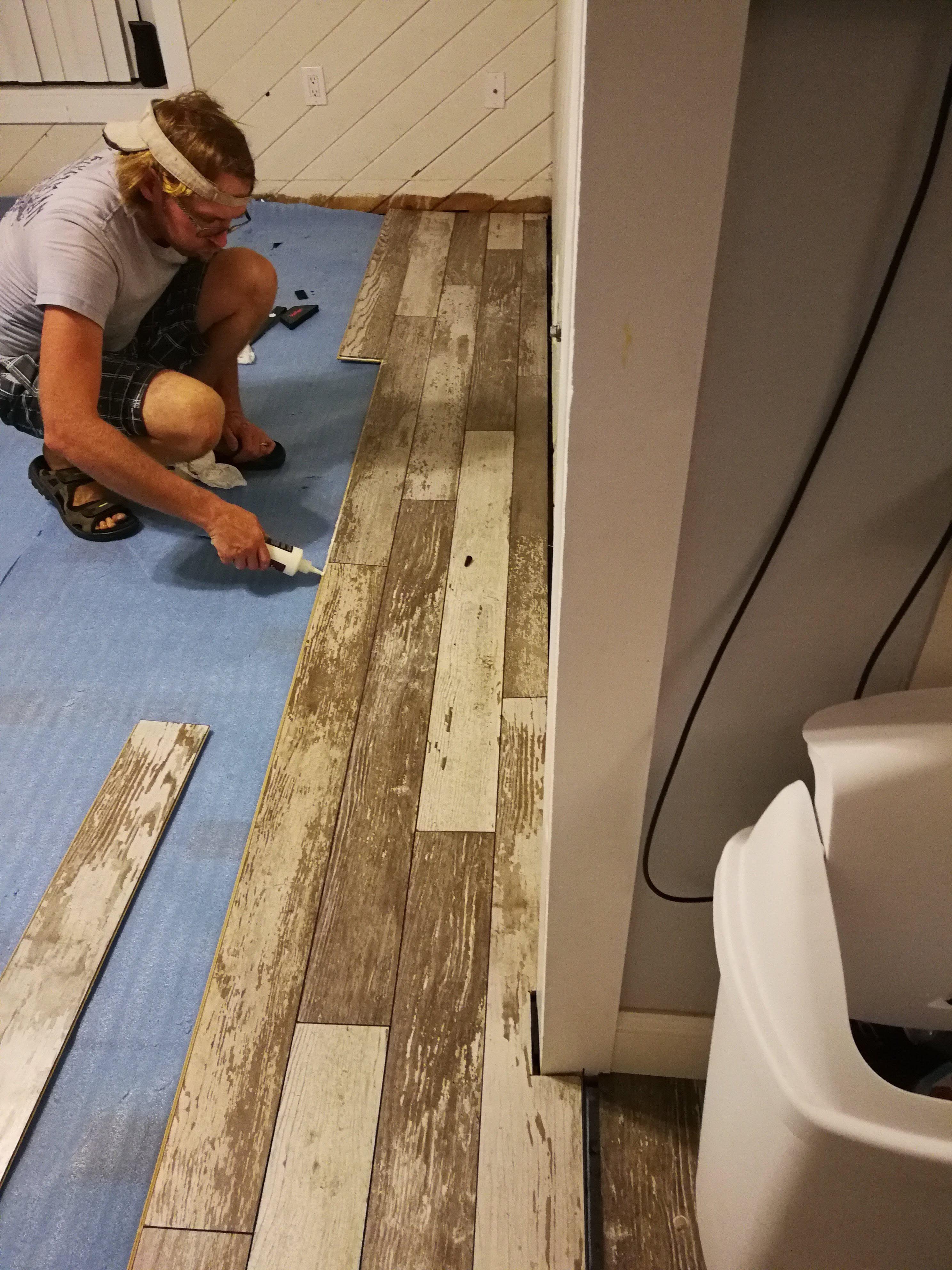 Vinyl plank flooring installation